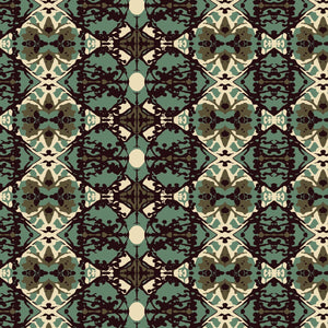 Damask and Receive  – Brown/Sage