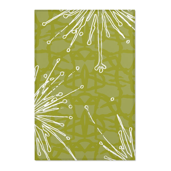 Flower Power Area Rug - Chartreuse
