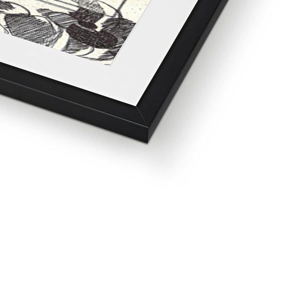 Paper Crane Collage Framed & Mounted Print