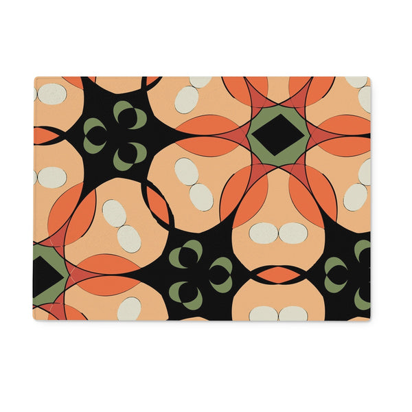 Tropical Floral  Glass Chopping Board