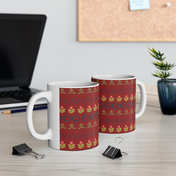 Folk Art Holiday Coffee Mug