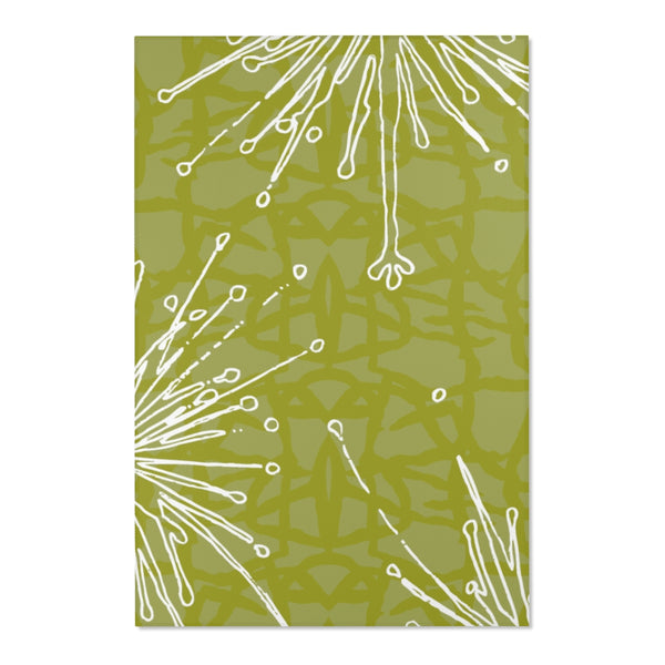 Flower Power Area Rug - Chartreuse