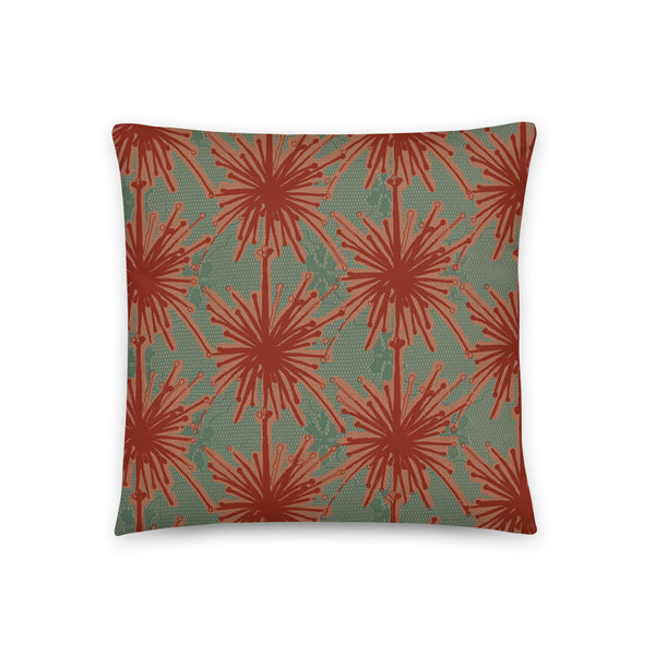 Flower Power Throw Pillow – Coral